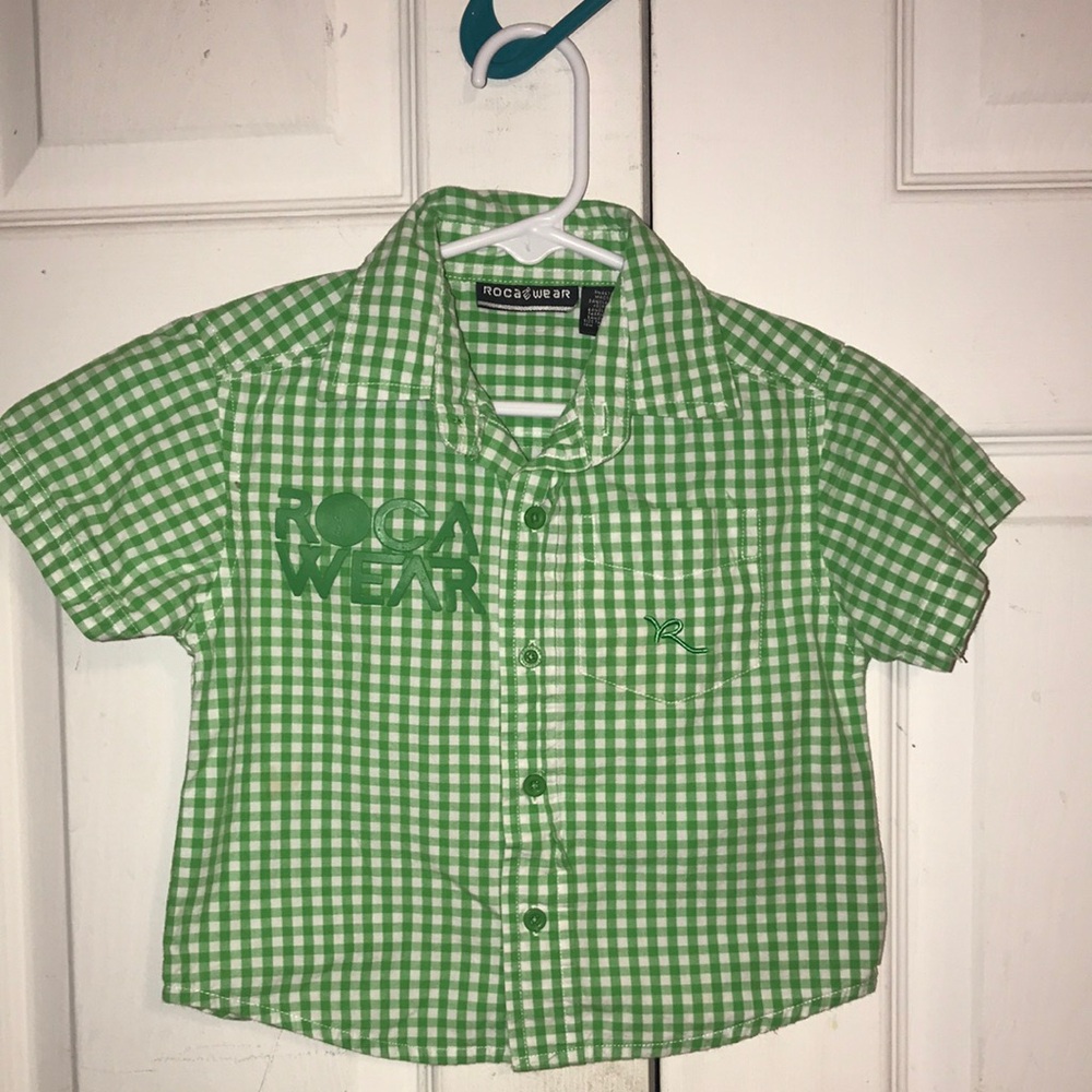 Boy’s Rocawear Green Gingham Shirt